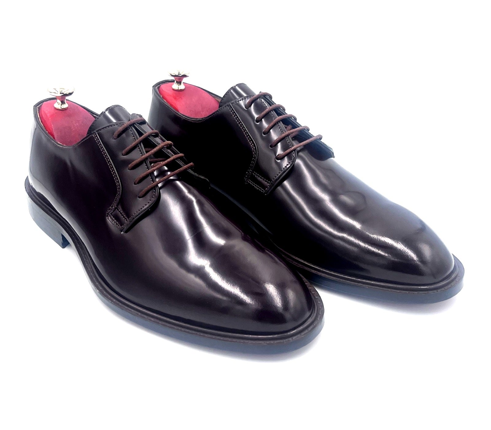 Oscar William Brown High Shine Derby – Leather Sole / Lining