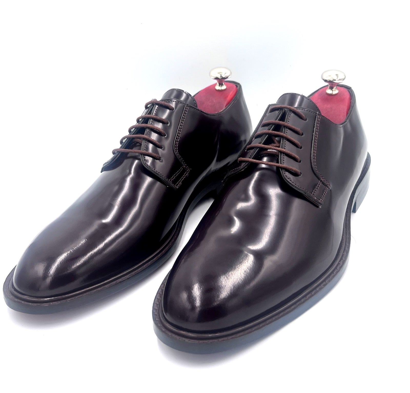 Oscar William Brown High Shine Derby – Leather Sole / Lining