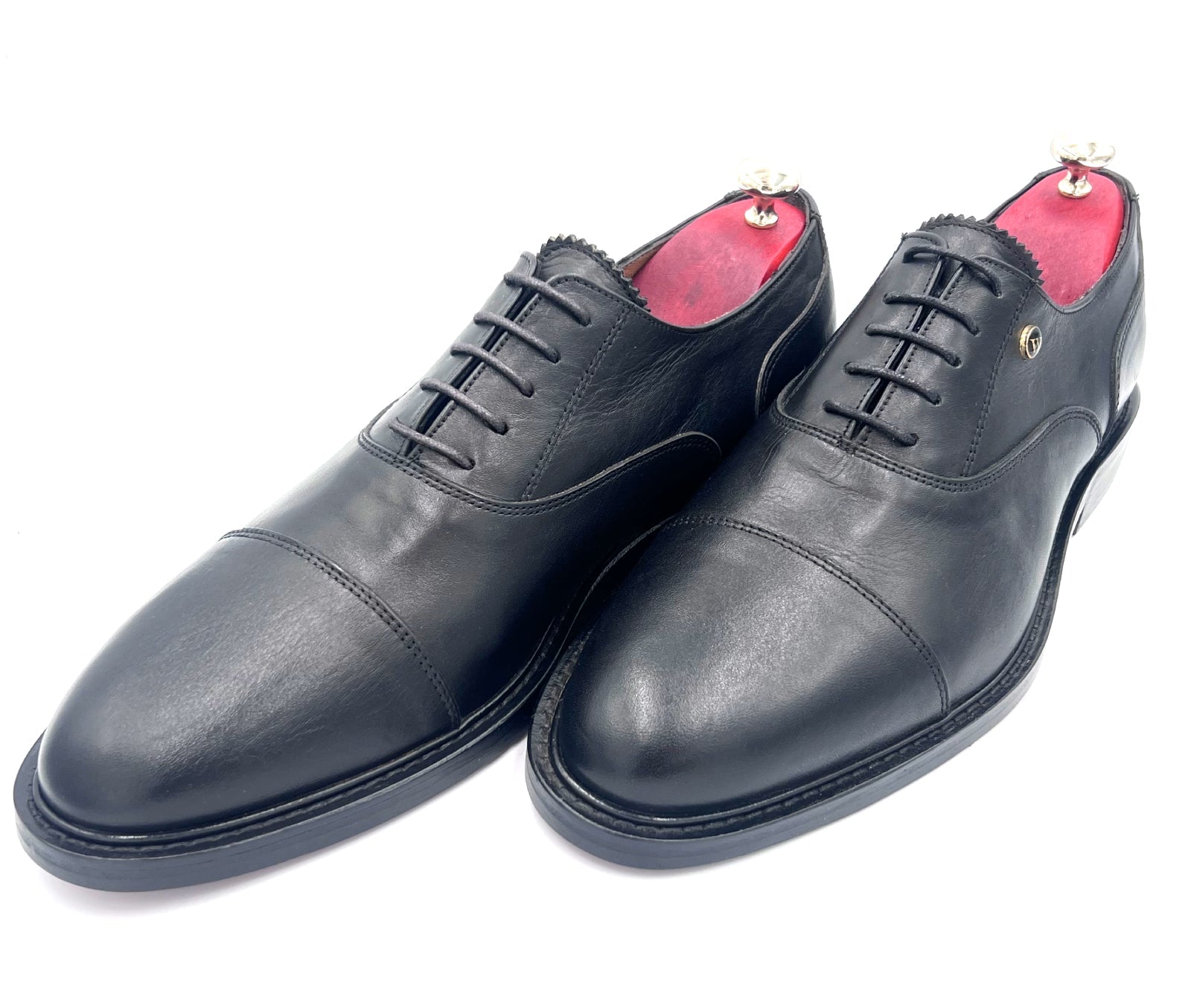 Oscar William Black Aniline Leather Oxford Shoes for Men