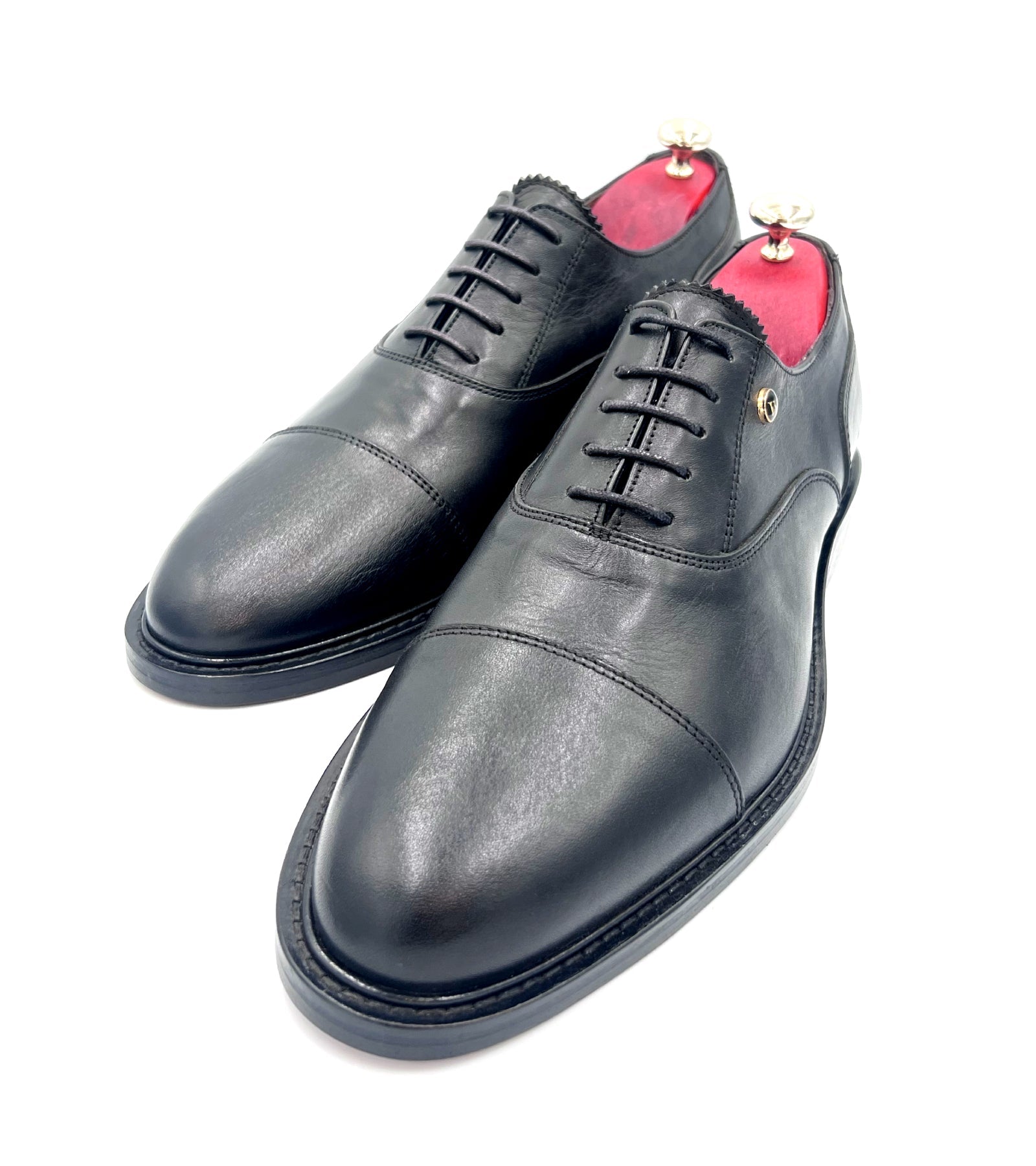Oscar William Black Aniline Leather Oxford Shoes for Men