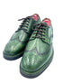 Oscar William Handmade Green Patina Brogue – Rubber Studded sole