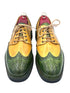 Classic Handcrafted Brogue – Yellow / Green Multicolor