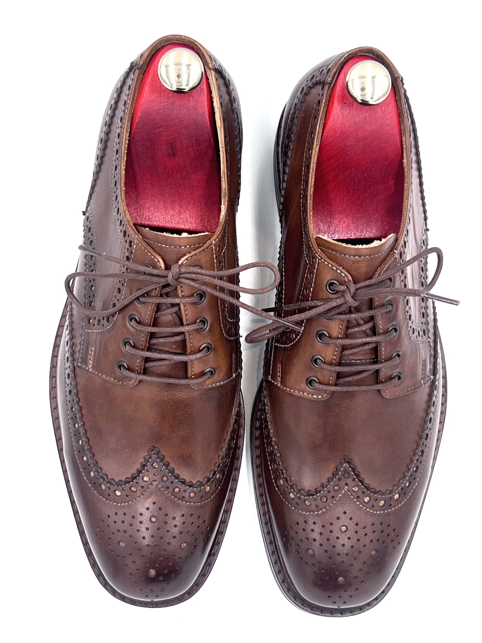 Oscar William Handmade Chocolate Brogue – Studded Sole / Leather Lining