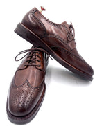 Handmade Chocolate Brown Leather Brogue Shoes by Oscar William