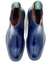 Handmade Classic Chelsea Boots – Navy Blue with Studded Sole