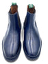Handmade Classic Chelsea Boots – Navy Blue with Studded Sole