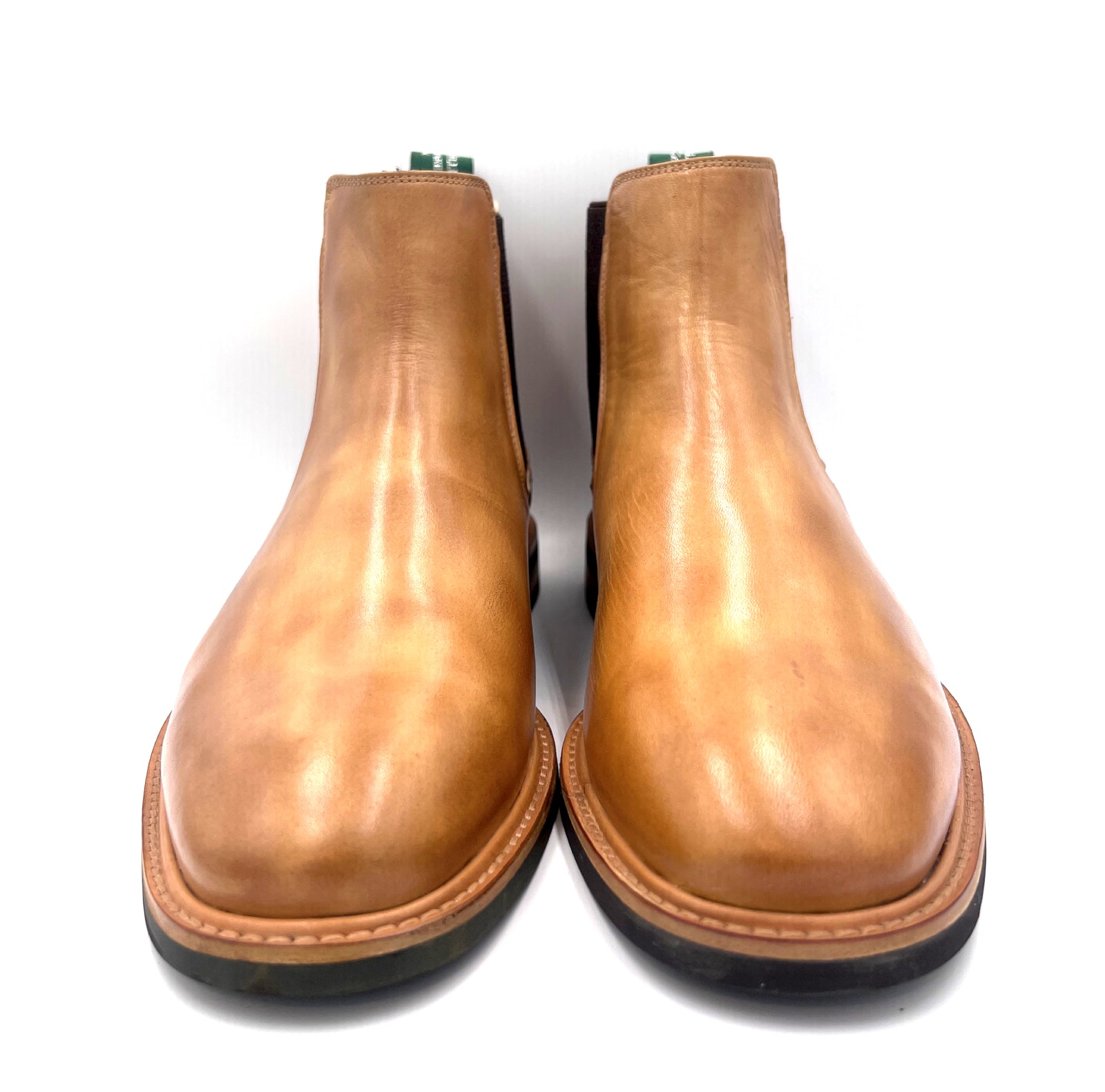 Oscar William Handmade Patina Chelsea Boots – Studded Rubber Sole