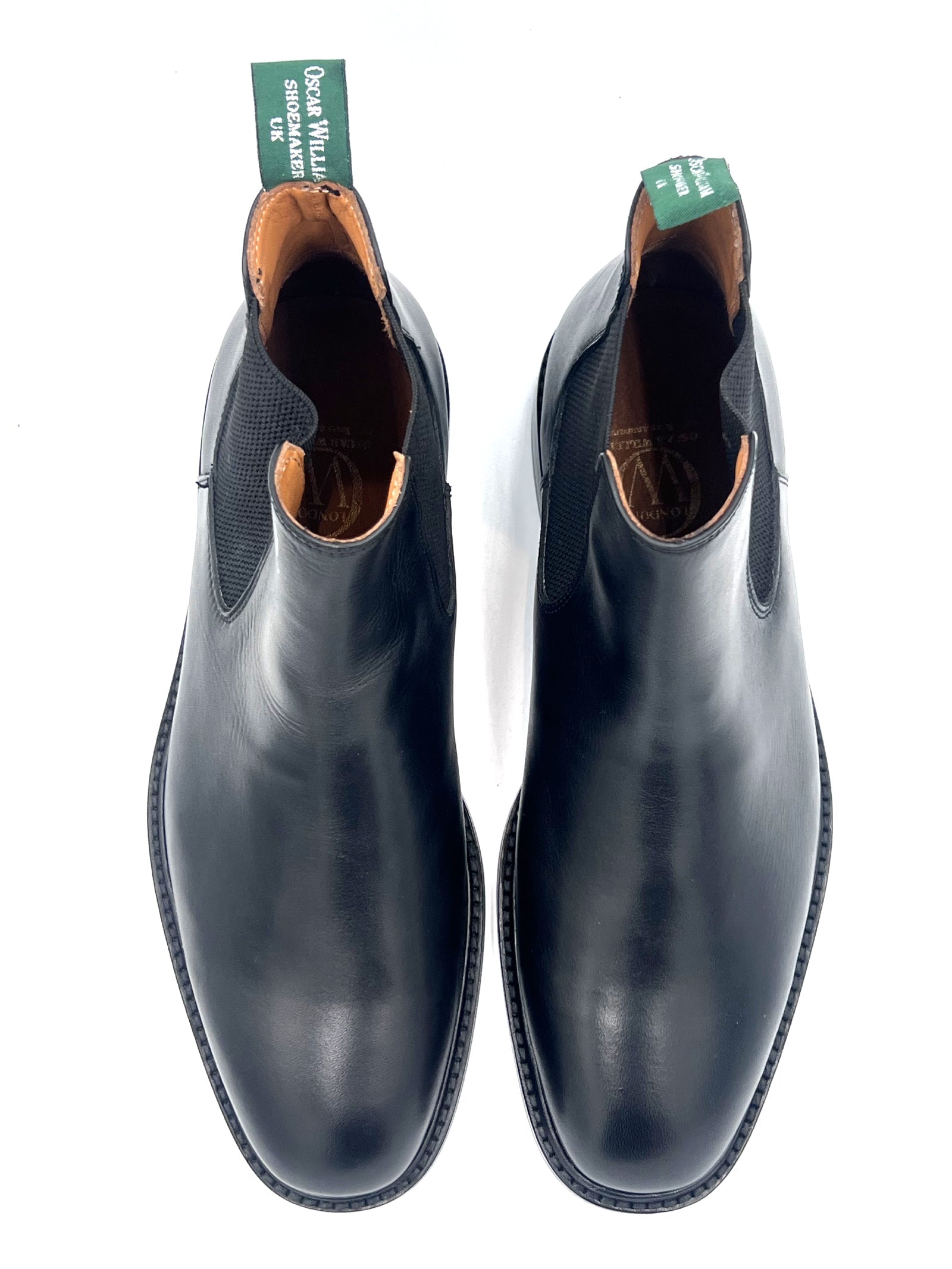 Oscar William Classic Black Chelsea Boots – Rubber Studded Sole