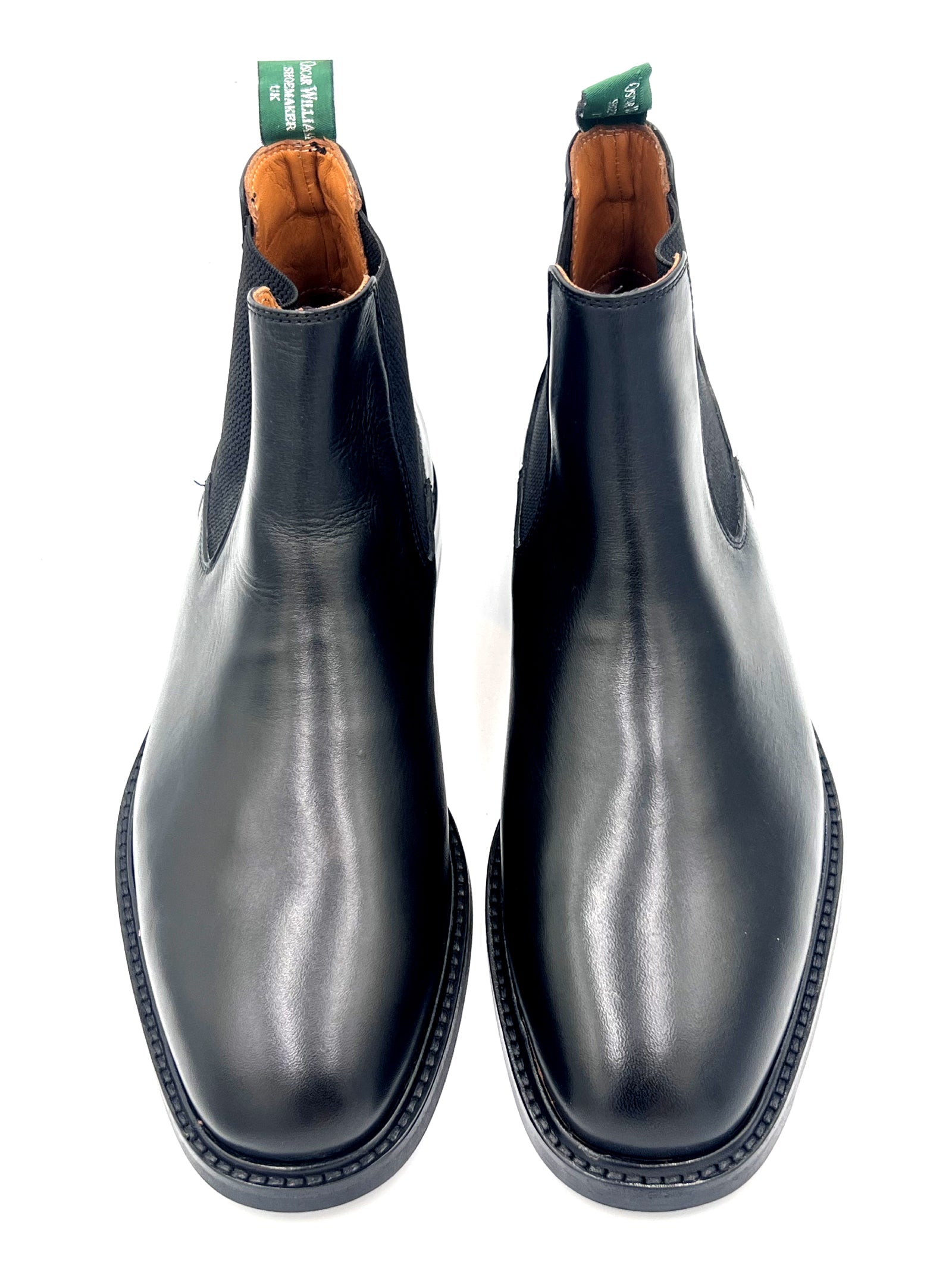 Oscar William Classic Black Chelsea Boots – Rubber Studded Sole