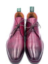 Oscar William Burgundy Patina Chukka Boots – Handmade Leather