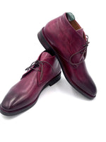 Oscar William Burgundy Patina Chukka Boots – Handmade Leather
