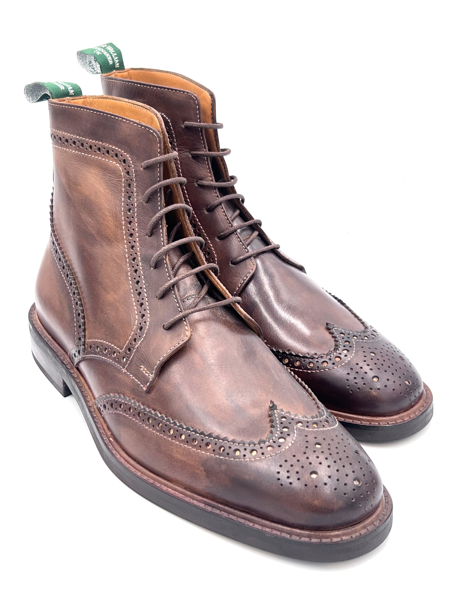 Oscar William Brogue Boots – Chocolate | Handmade with Traditional British Craftsmanship