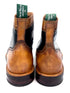 Oscar William Brogue Boots – Light Tan / Navy Blue Mix Patina