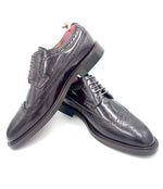 Royal Long Wing Brogue Shoes in High Shine Brown | Oscar William