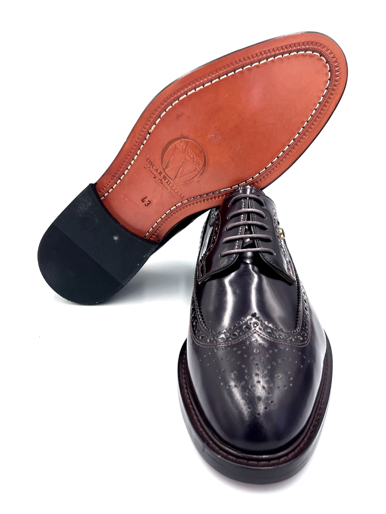 Oscar William Brogue – Royal Long Wing | High Shine Brown