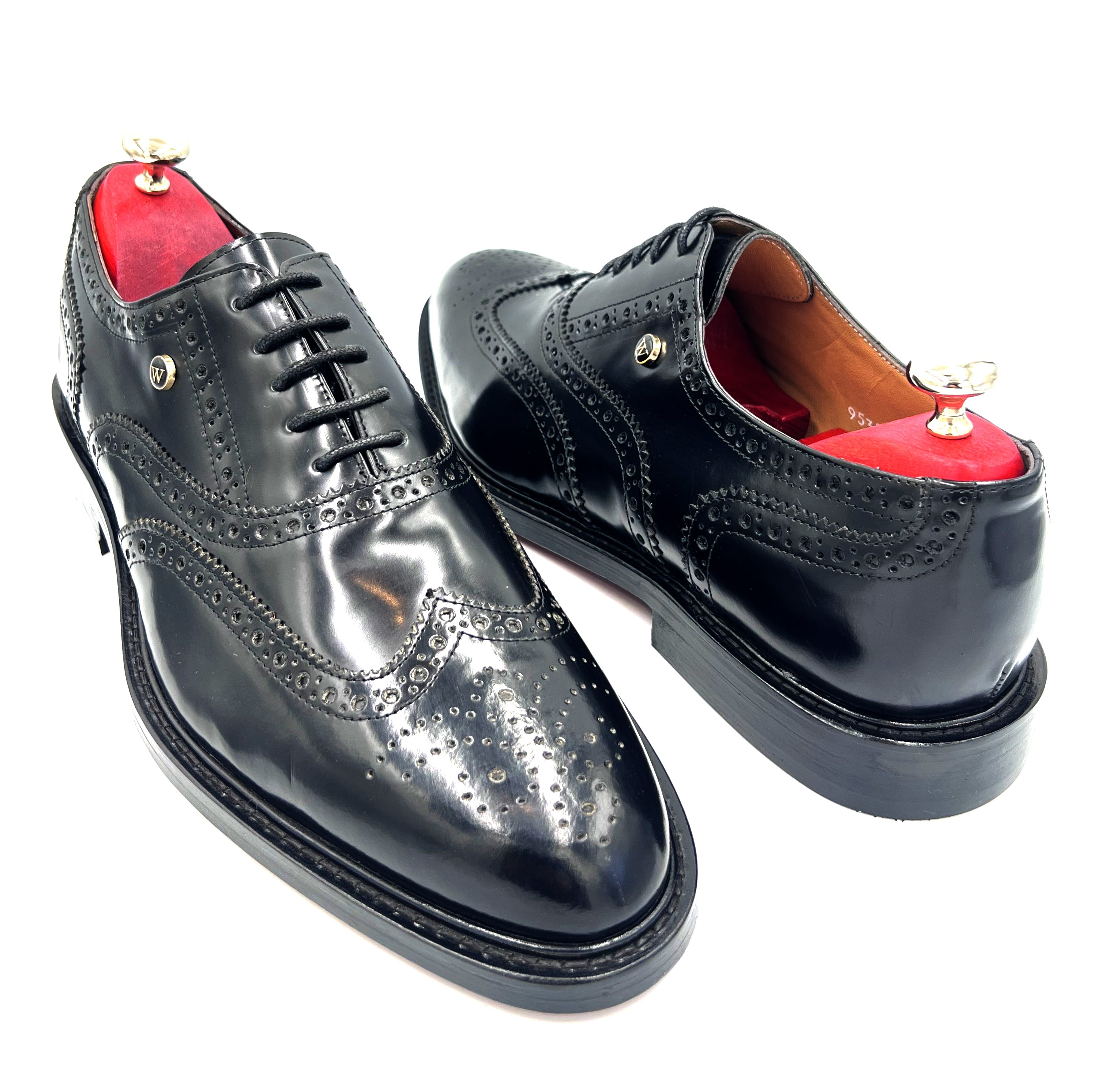 Oscar William Black Full Brogue Oxford Shoes for Men