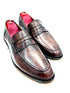 Oscar William Penny Loafer – Shaded Brown Patina