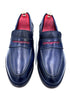 Oscar William Penny Loafers – Navy Blue | Leather Sole