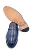Oscar William Penny Loafers – Navy Blue | Leather Sole