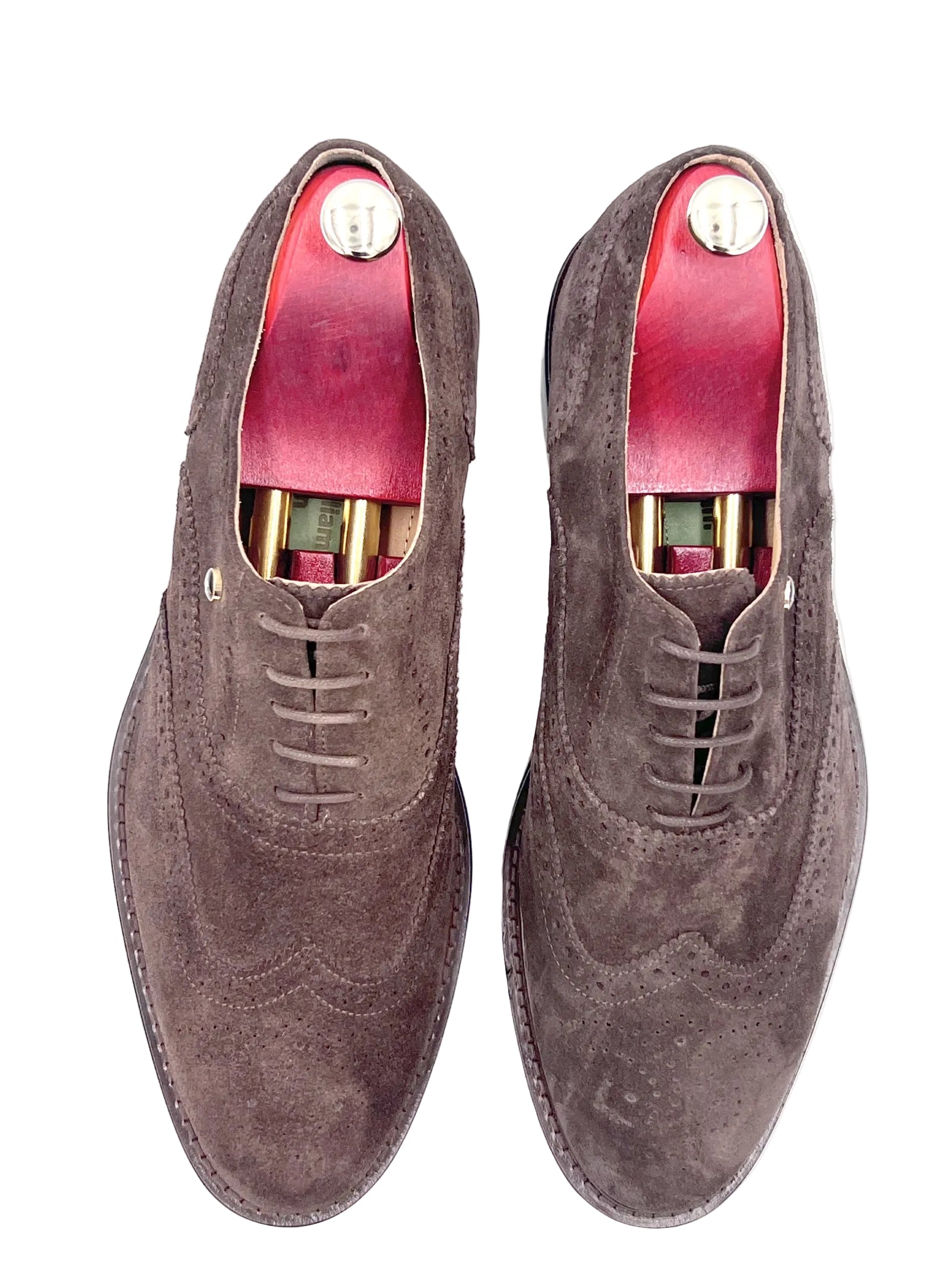Oscar William Full Brogues – Dark Brown Suede