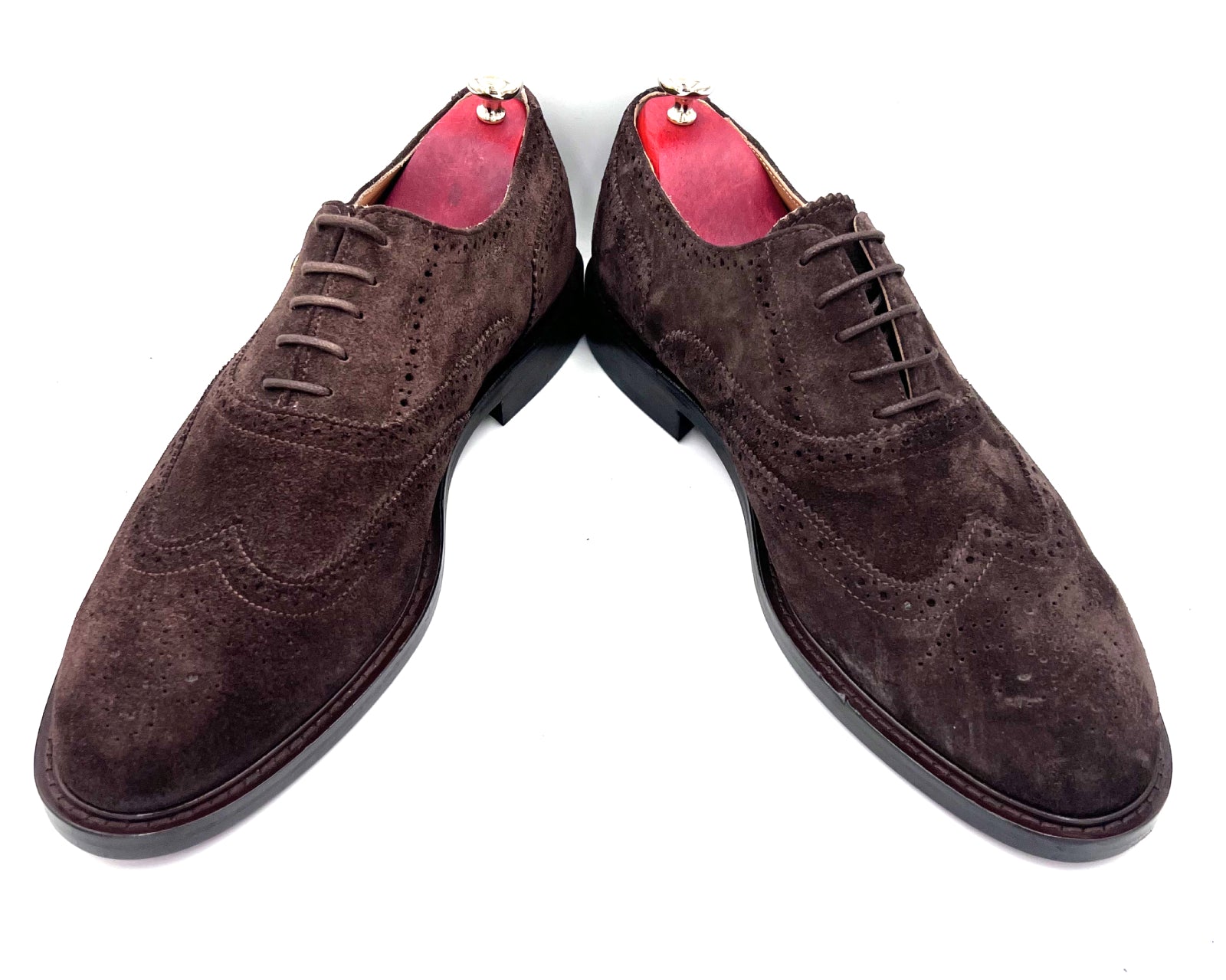 Oscar William Full Brogues – Dark Brown Suede
