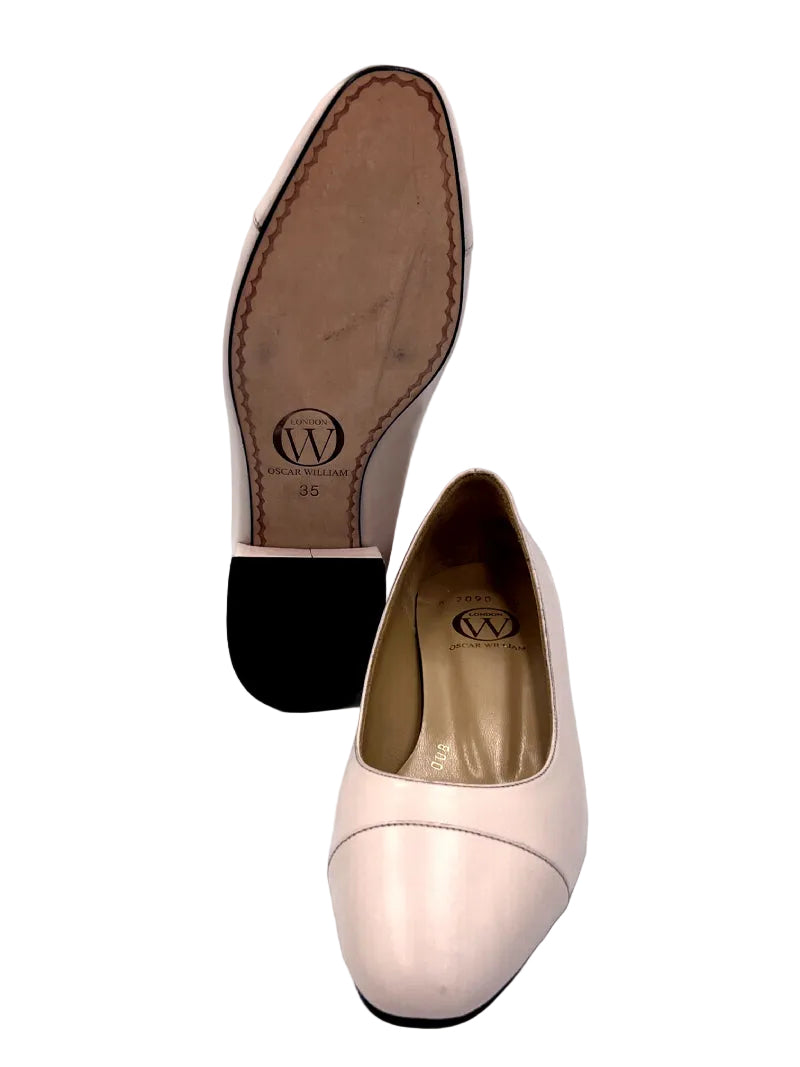 Oscar William Classic Formal Pump – Beige | Leather Sole