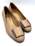 Oscar William Women’s Beige Leather Shoes with Buckle