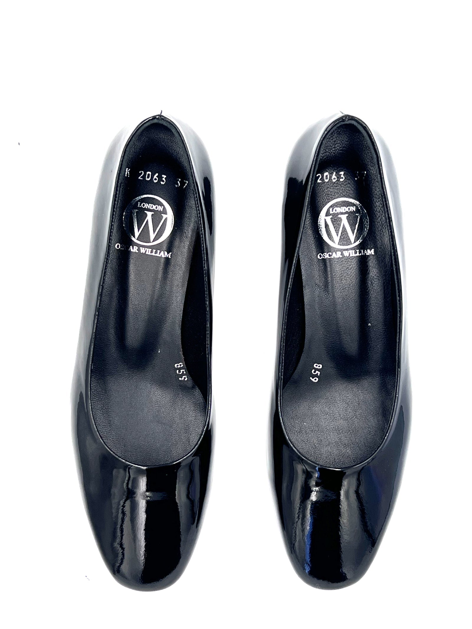 Oscar William Whole cut Pump – High Shine Black
