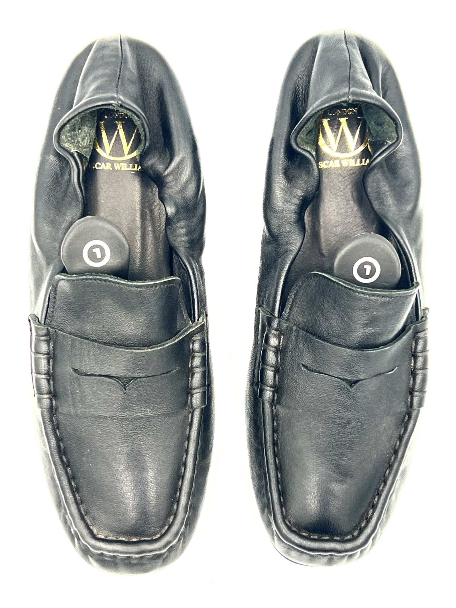 Oscar William Classic Loafers – Black Soft Leather | Elastic Fit