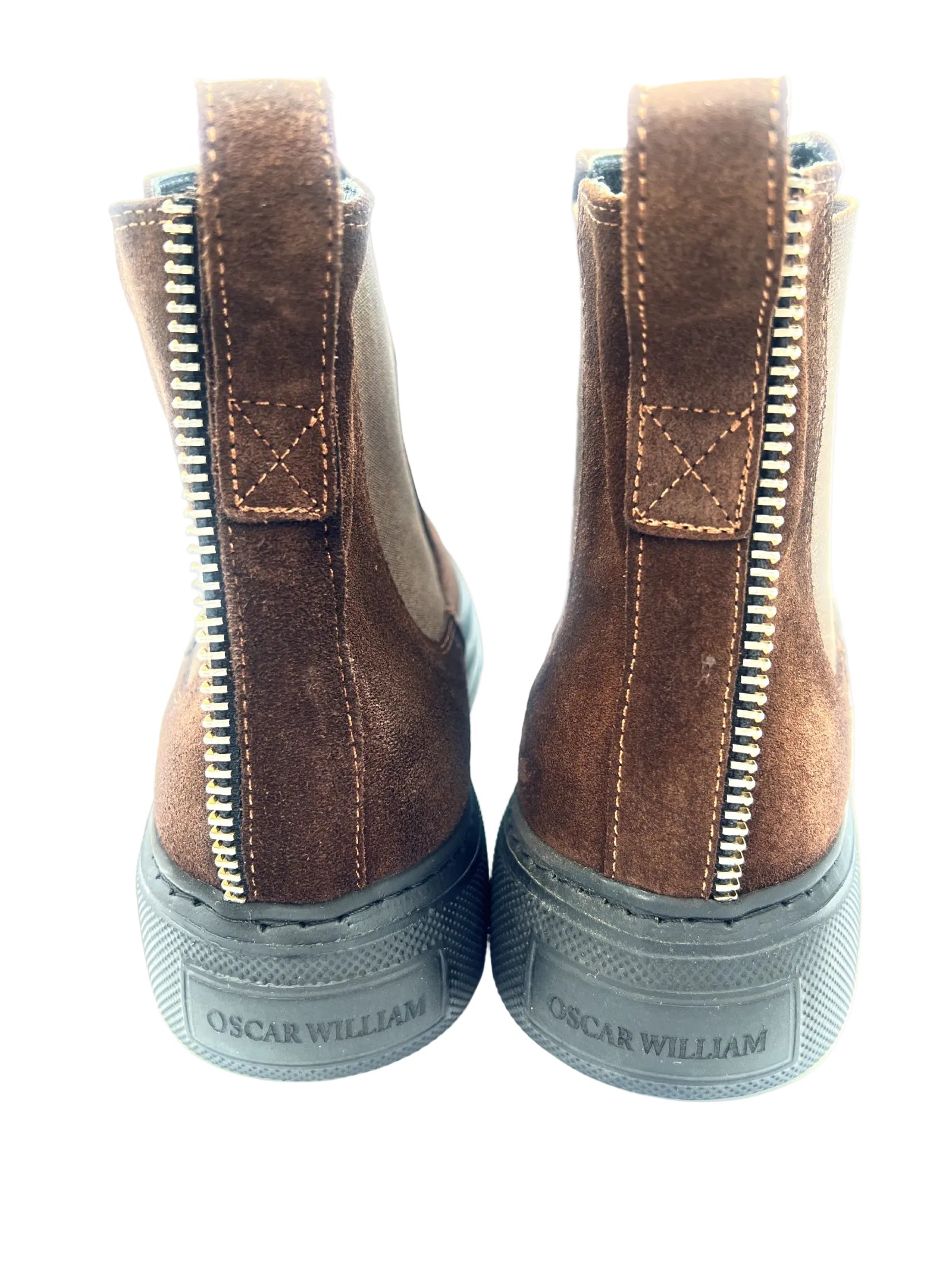 Oscar William Chelsea Boots – Dark Brown | Back Zip Design