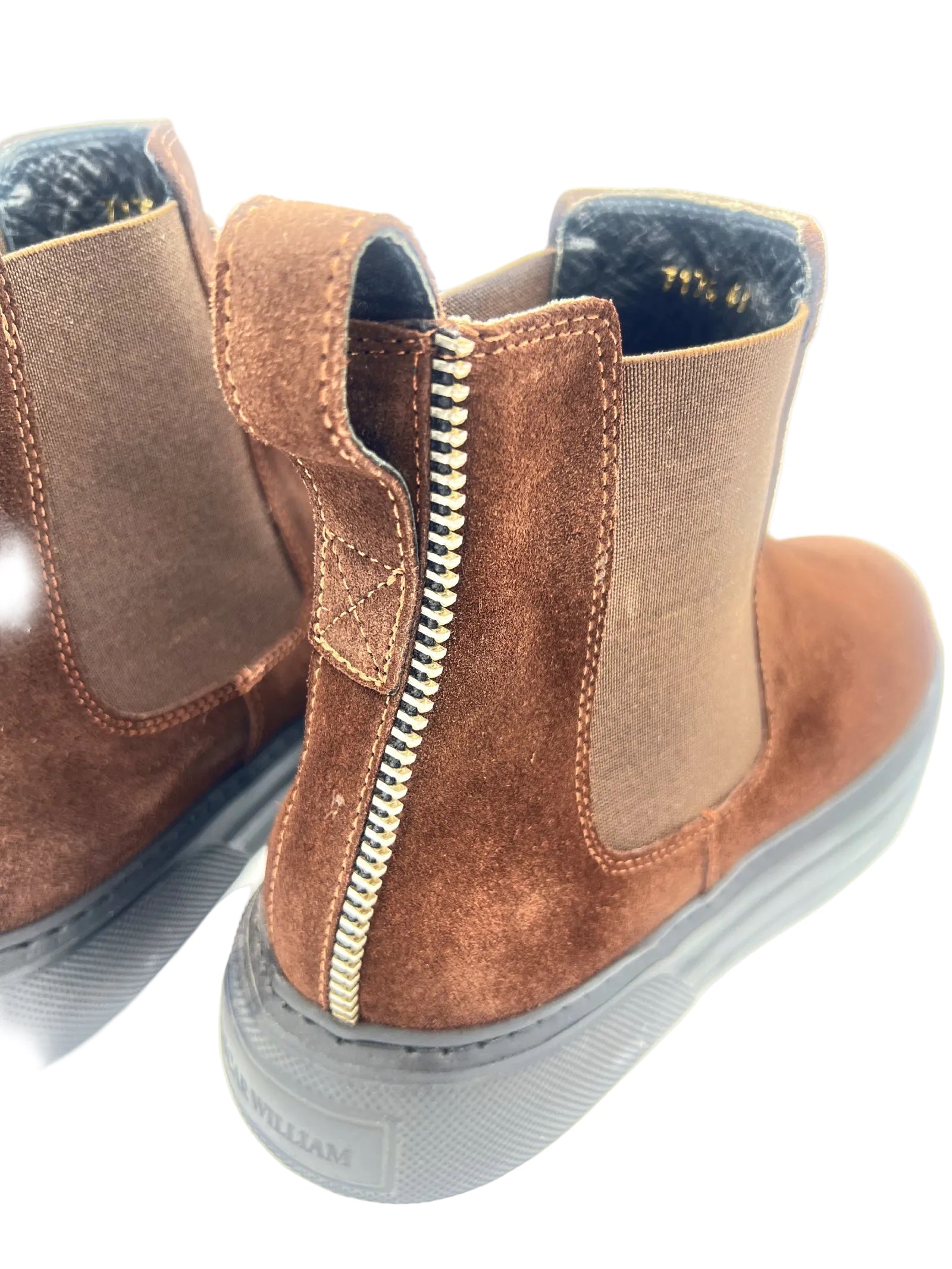 Oscar William Chelsea Boots – Dark Brown | Back Zip Design