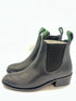 Oscar William Women's Chelsea Boots Black Leather with Leather Sole