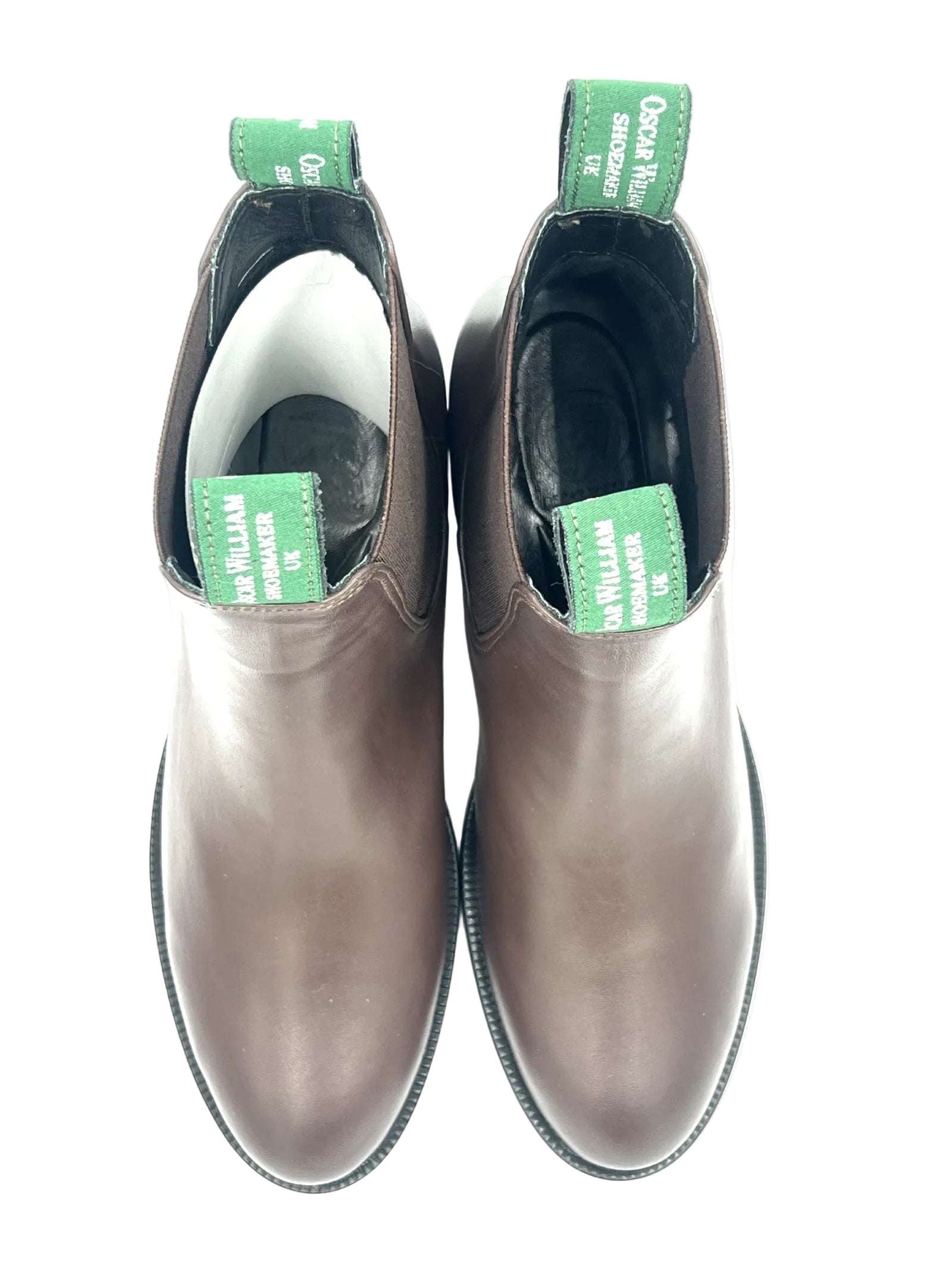 Oscar William Women's Chelsea Boots Brown Leather with Leather Sole