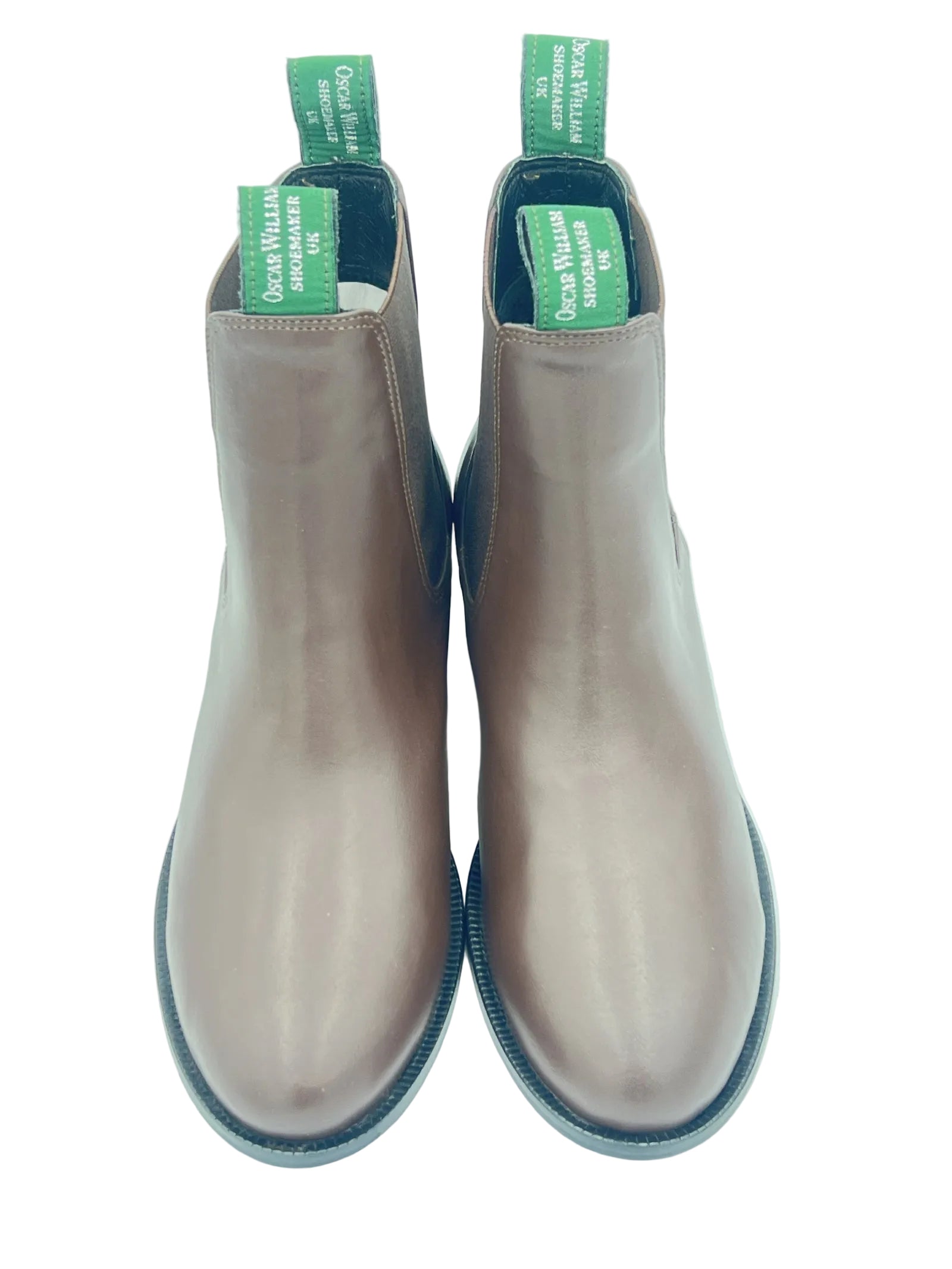 Oscar William Women's Chelsea Boots Brown Leather with Leather Sole