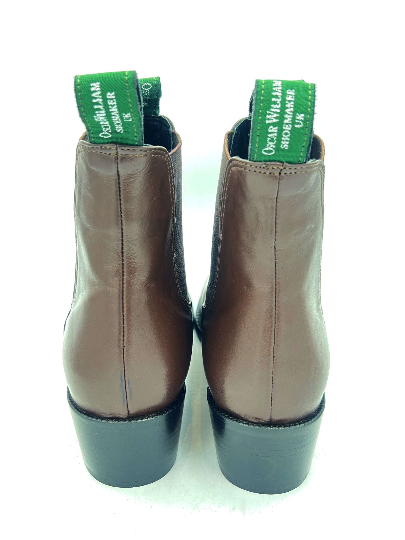 Oscar William Women's Chelsea Boots Brown Leather with Leather Sole