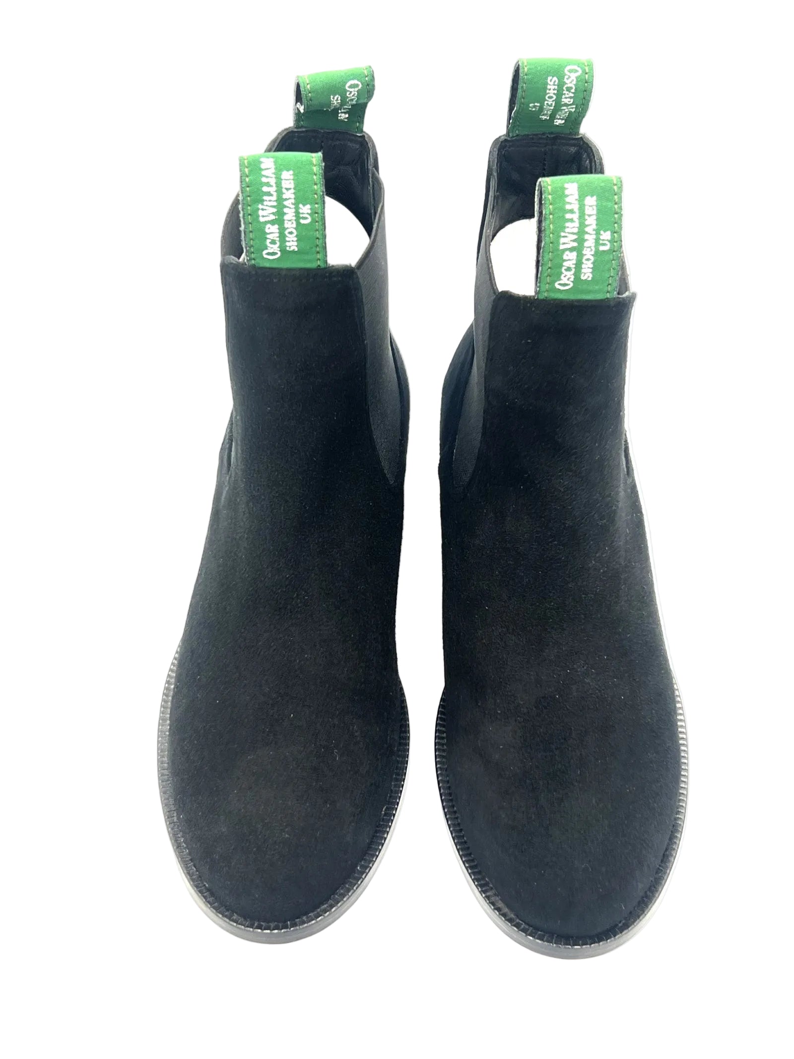 Oscar William Classic Chelsea Boots – Black Suede | Leather Sole