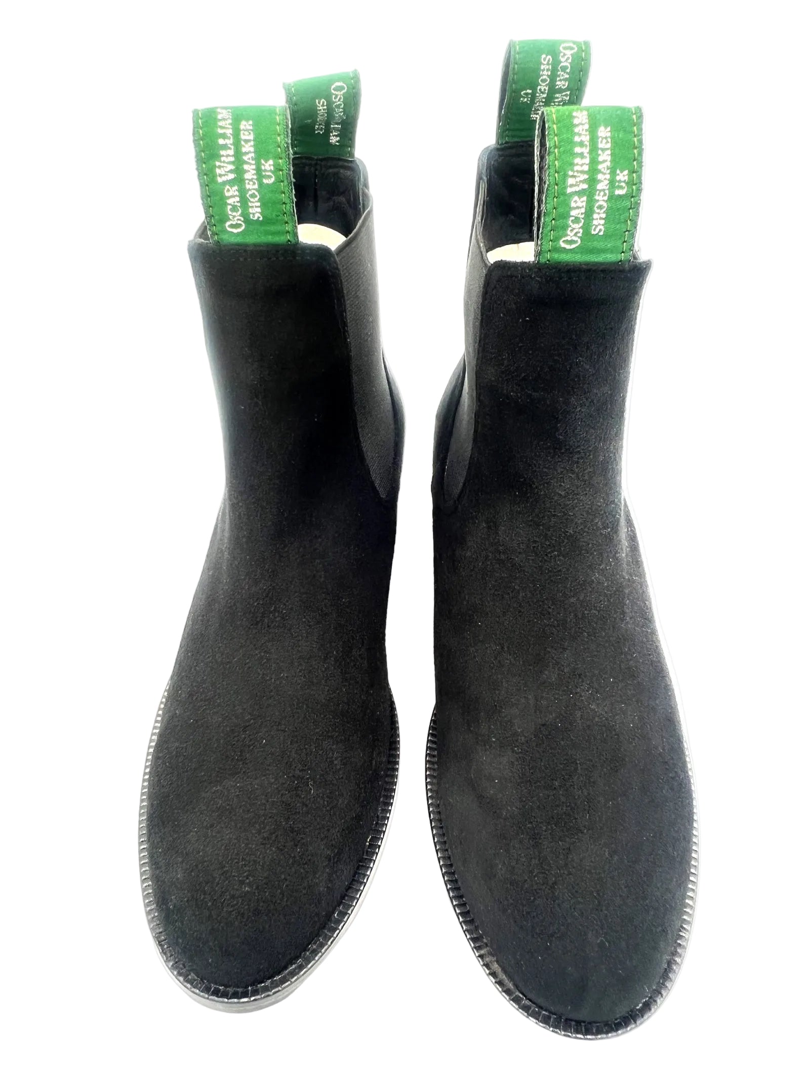 Oscar William Classic Chelsea Boots – Black Suede | Leather Sole