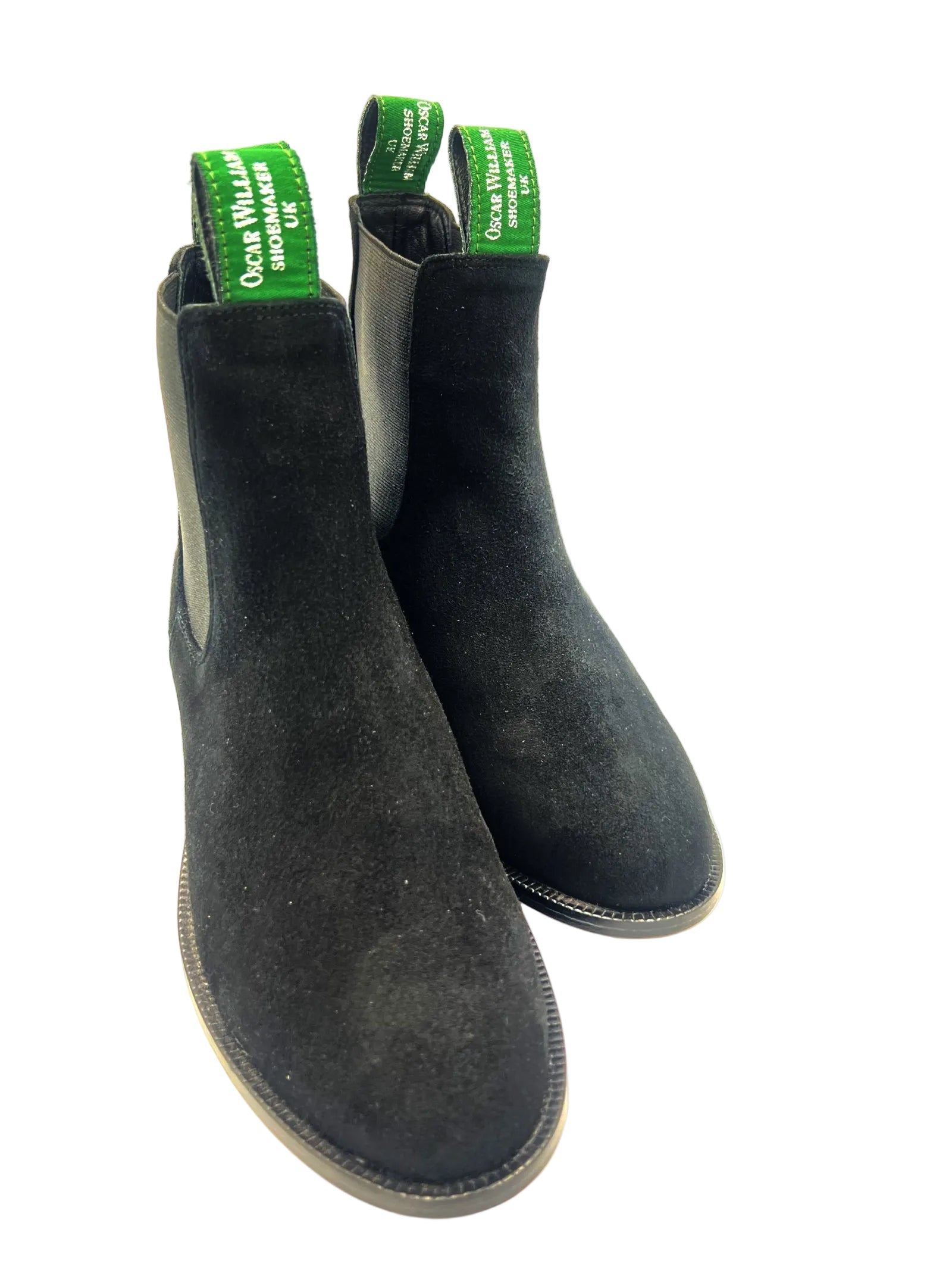 Oscar William Classic Chelsea Boots – Black Suede | Leather Sole