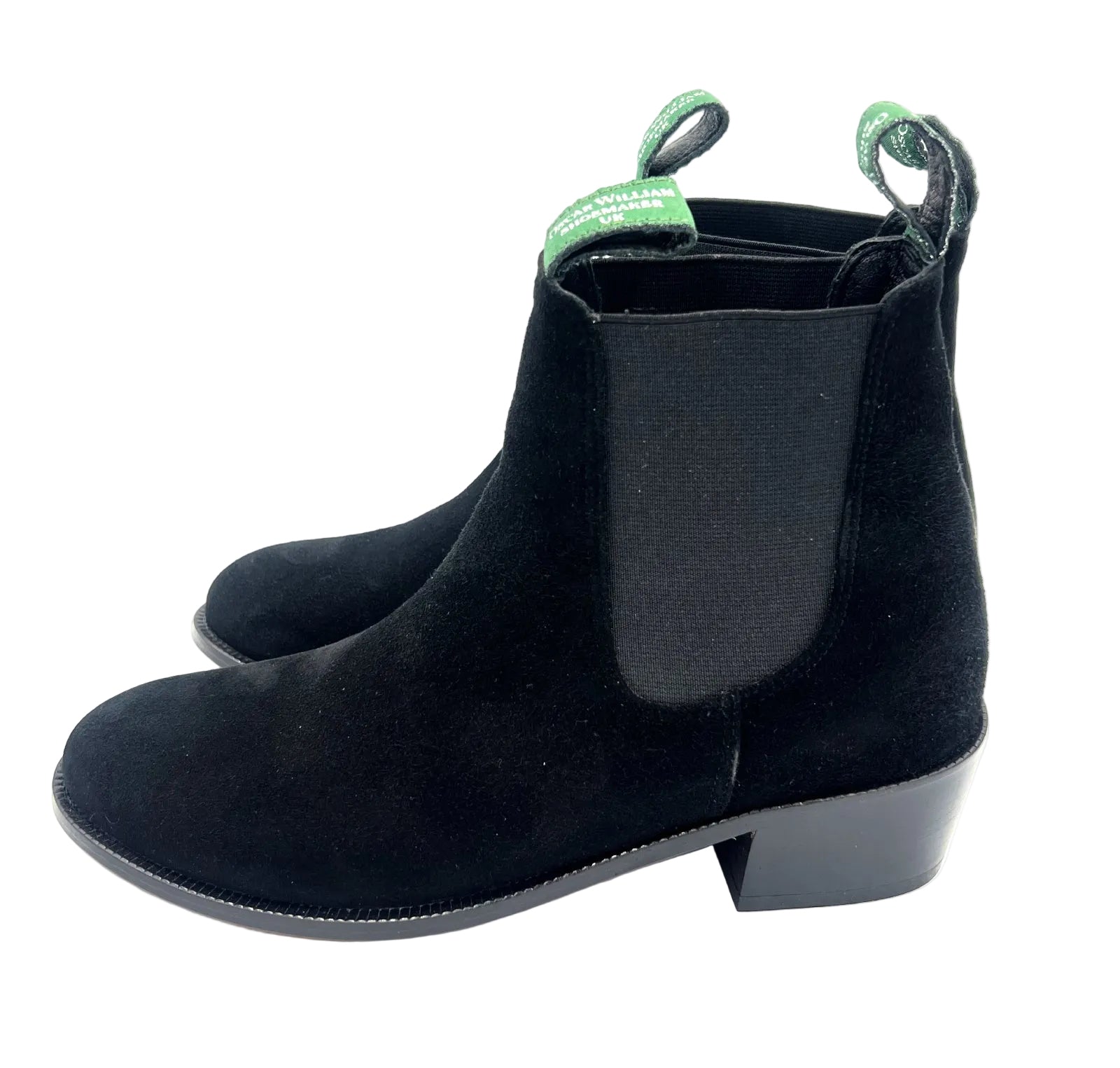 Oscar William Classic Chelsea Boots – Black Suede | Leather Sole