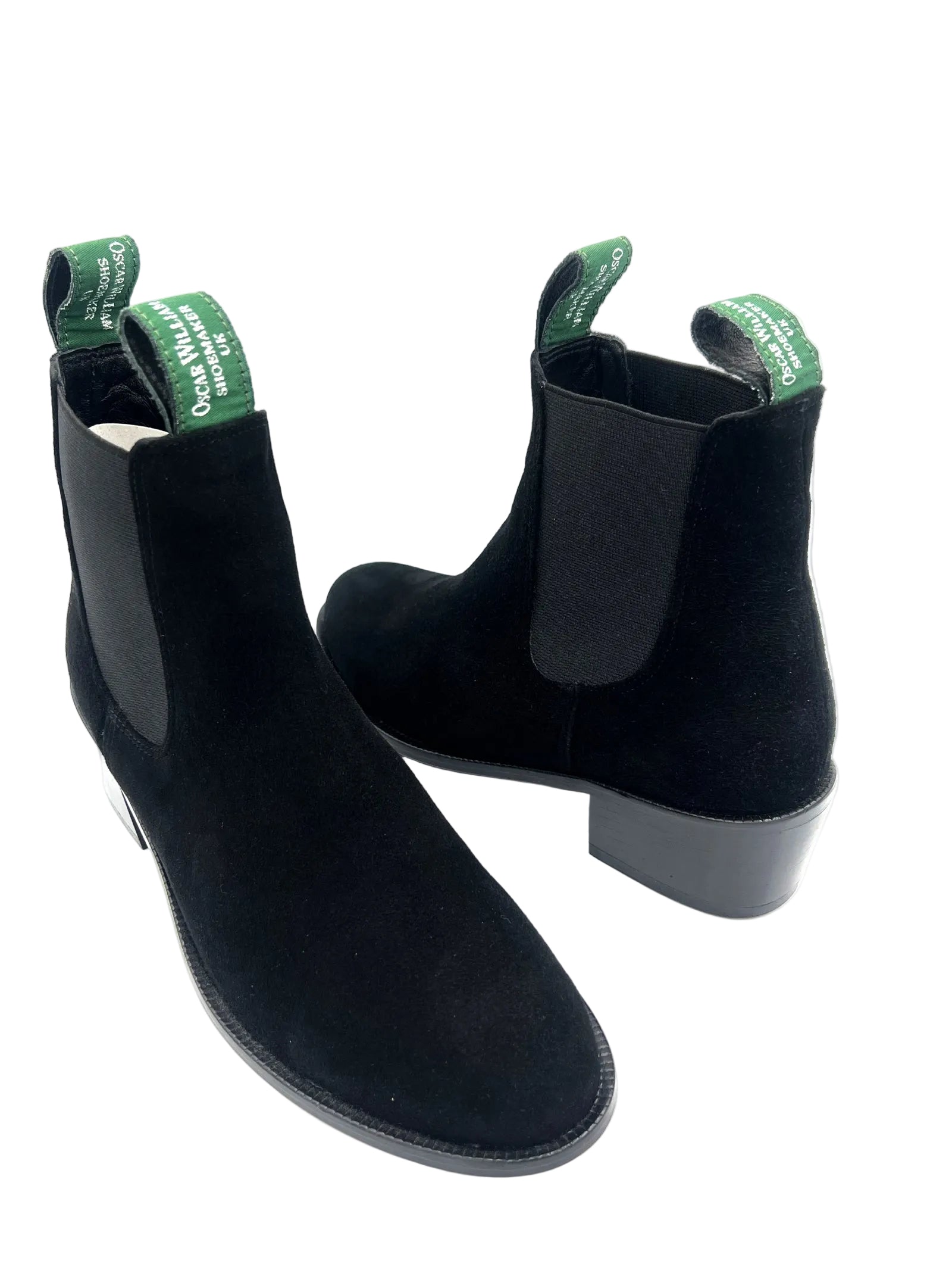 Oscar William Classic Chelsea Boots – Black Suede | Leather Sole