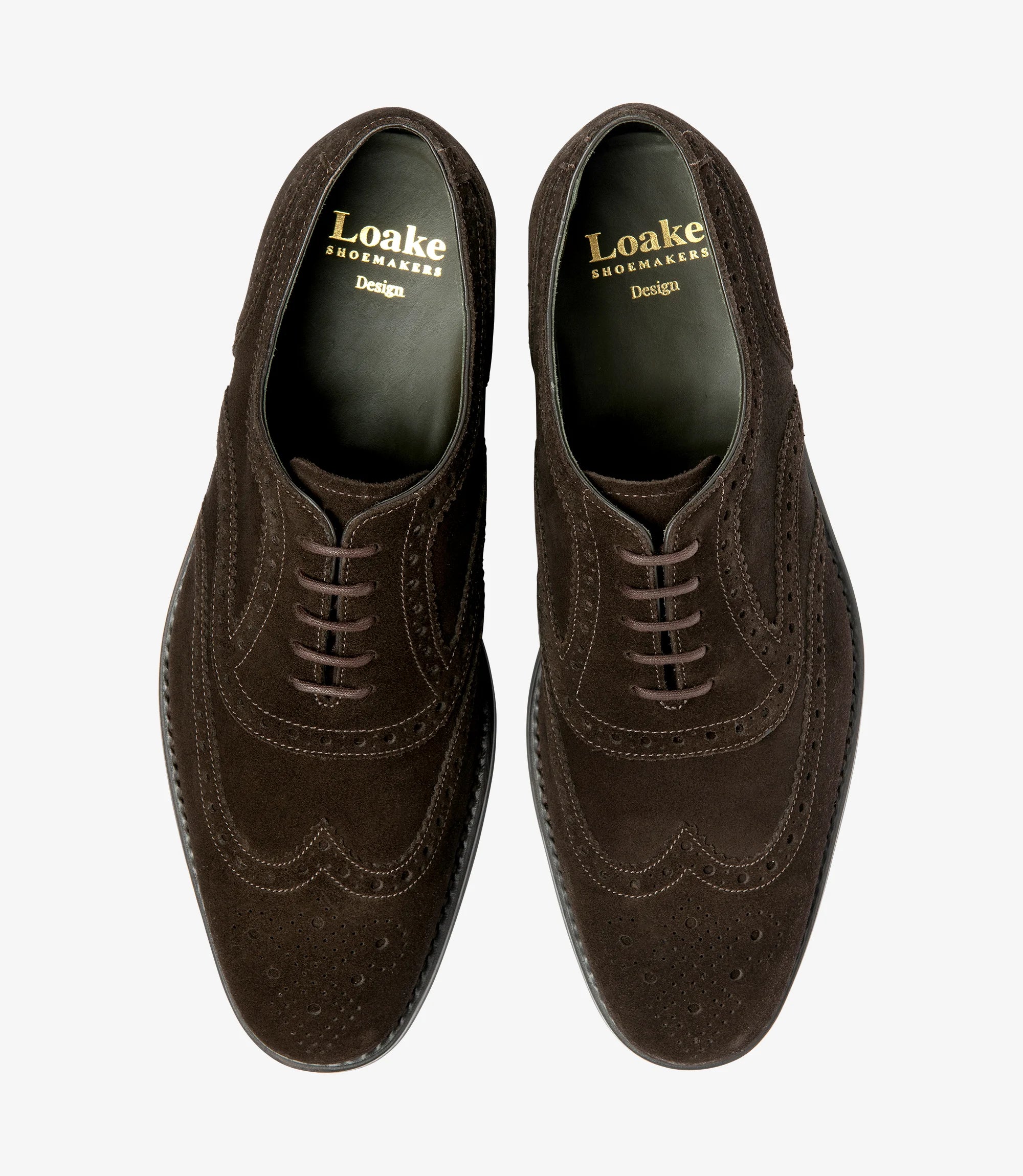 Handcrafted Loake Classic(Kerridge)Dark Brown Suede