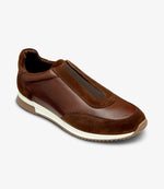 Loake Ballantyne Tan Suede & Cedar Grain Leather Sneakers for Men