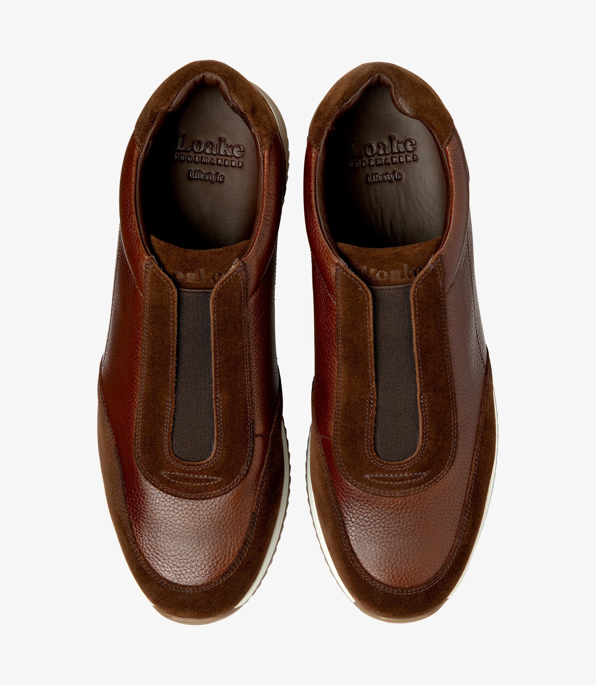 Loake Ballantyne Tan Suede Sneakers top view
