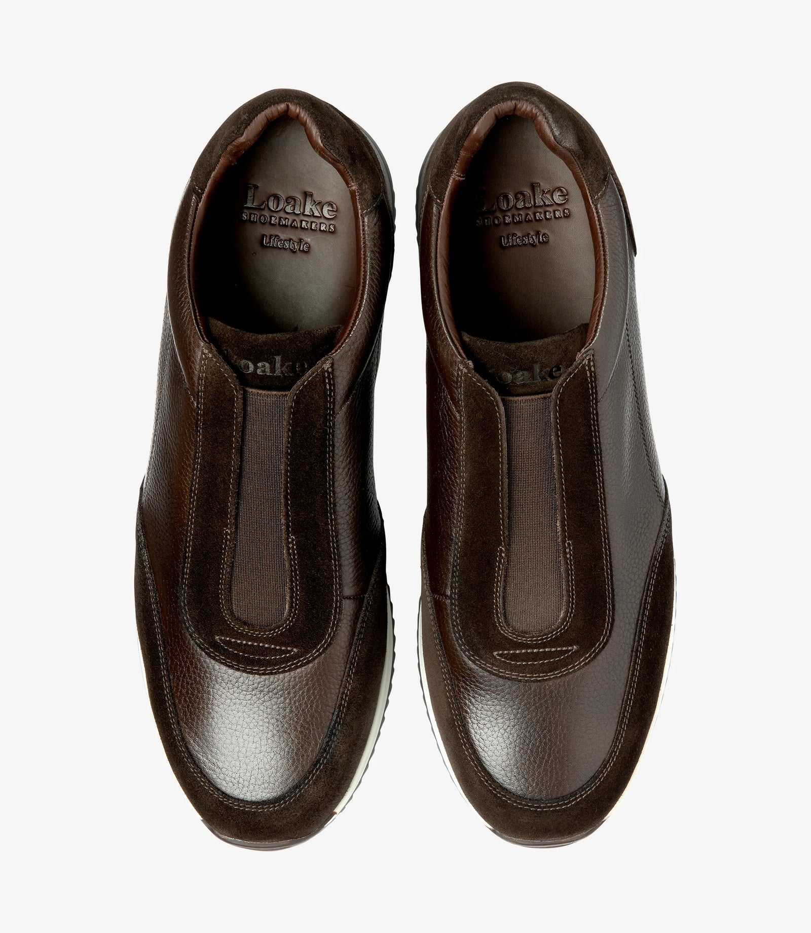 Loake Ballantyne Dark Brown Sneakers top view