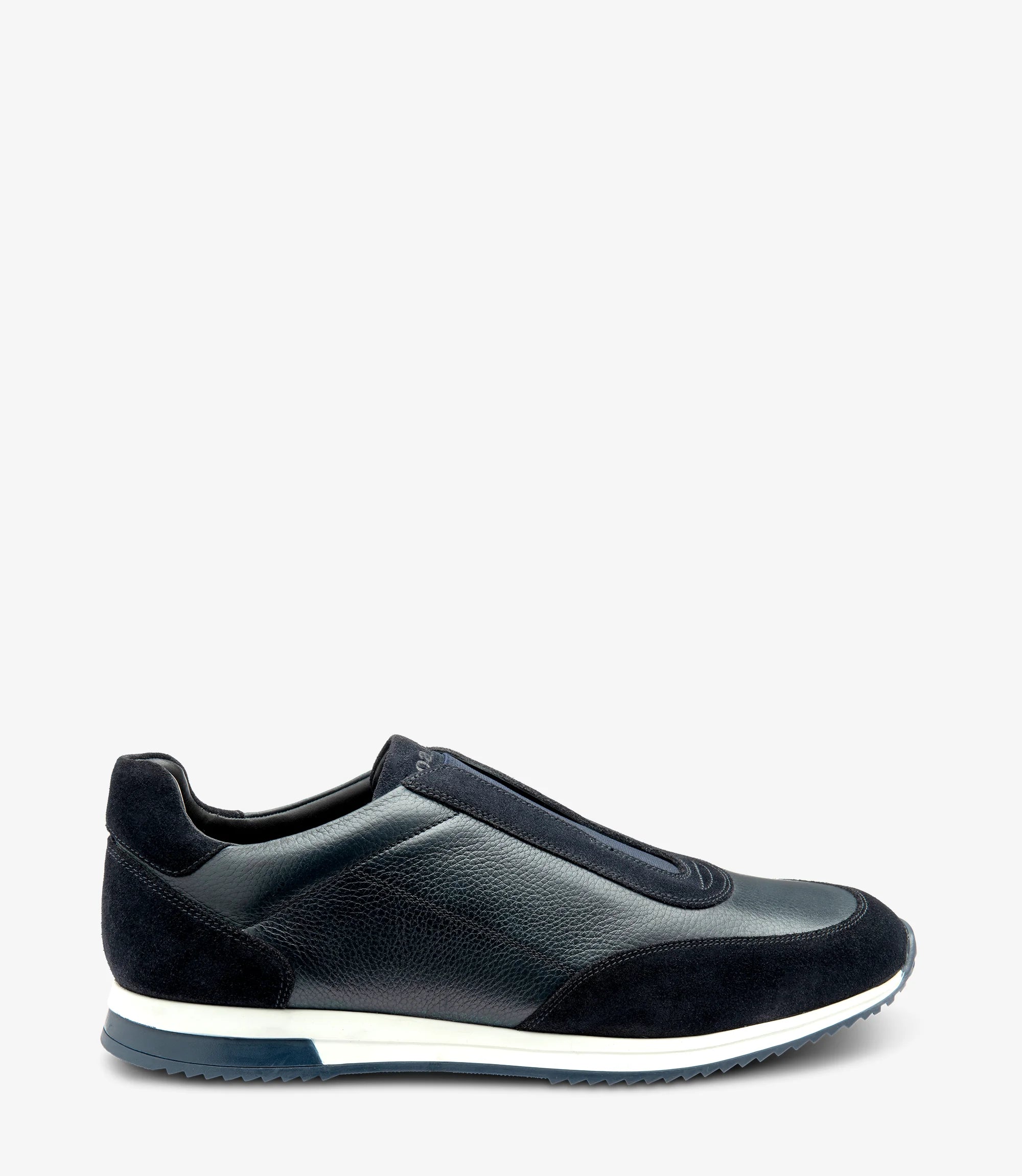 Loake Ballantyne Navy Suede & Navy Grain Leather Sneakers for Men