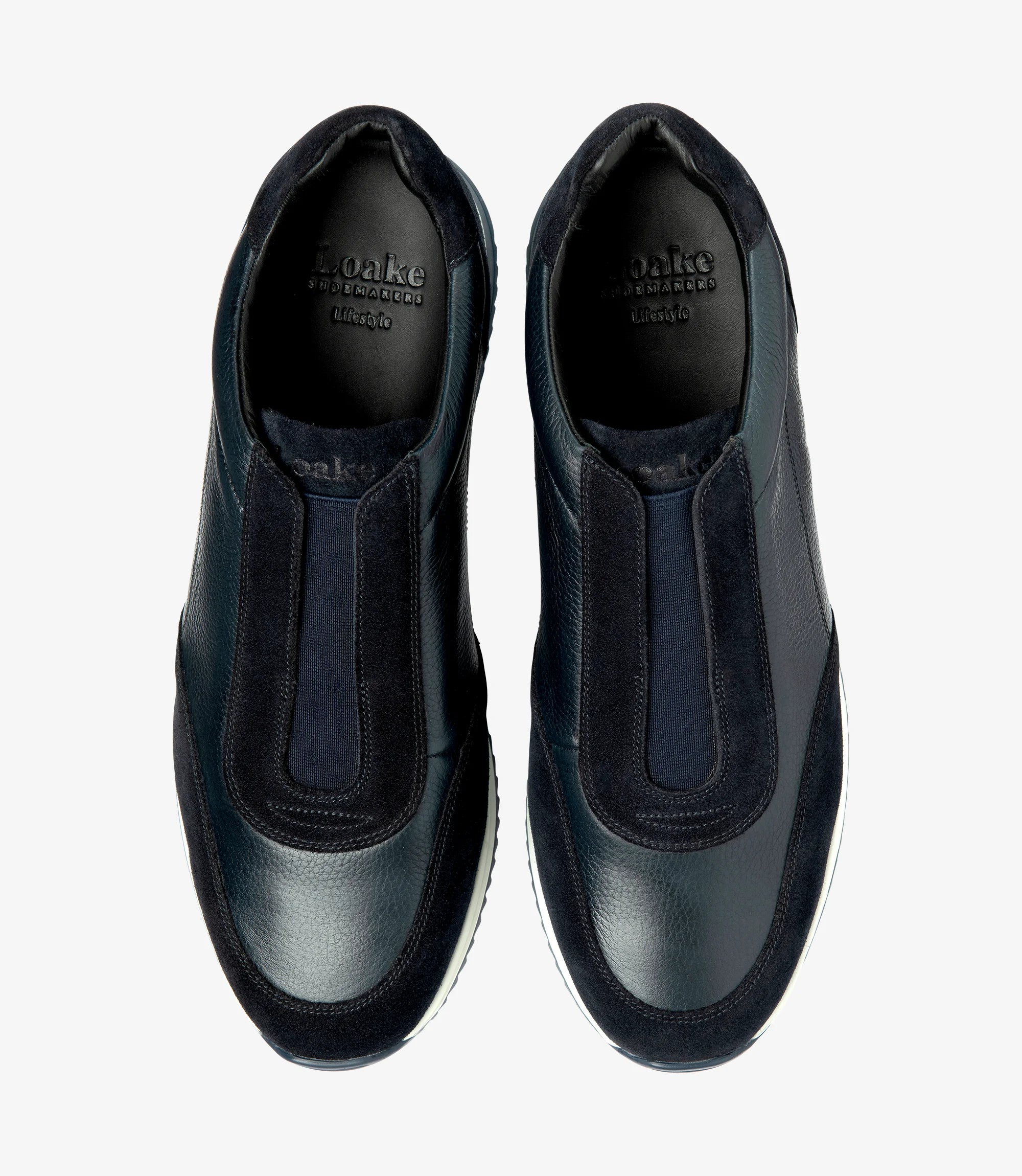 Loake Ballantyne Navy Sneakers top view